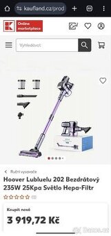 Ruční bezdrátový vysavač Lubluelu 202 220W