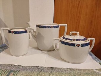 Starožitná konvice na čaj, cukřenka a mléčenka MZ Rakousko