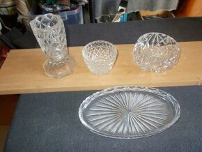 Broušené sklo 4 ks