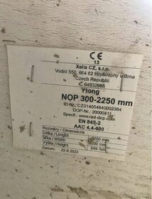 Nosný překlad Ytong 300x2250 mm