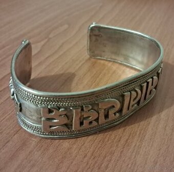 Starý silný stříbrný náramek přes 53g