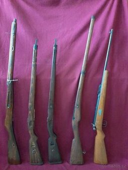 Pažby: mosin, mauser, berthier. vz24 a dily