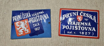 Smaltované cedule pojišťovny