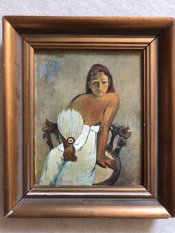 Paul Gauguin-dívka s vějířem