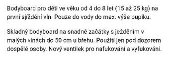 Bodyboard dětský
