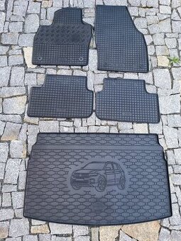 Gumové koberce + gumová vana do kufru pro VW T-CROSS - 1
