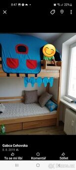 Dvoupatrová postel z masivu Domestav