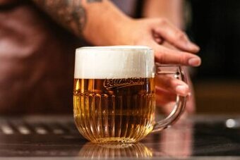 Budvar - pivni sklo, sklenice 0,5L Rony Plesl