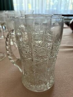 Broušené skleničky 0,3 na pivo 2 ks