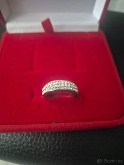 Stříbrný prsten Swarovski - 1