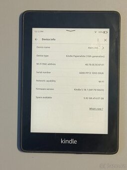 Amazon Kindle Paperwhite 10. gen čtečka knih 8GB