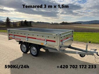 Půjčení přívěsného vozíku 3x1,5m
