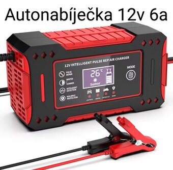 Nabíječka autobaterií 12v 6a.