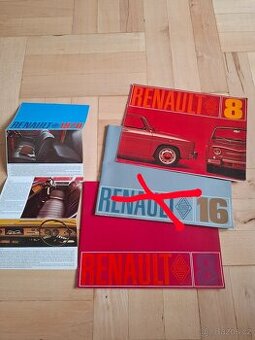 Reklamní prospekty Renault 8 a katalogy Renault