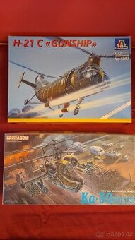Modely  bojových vrtulníků: H-21C  /  Ka-50 HOKUM