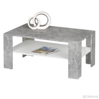 Konferenční stůl Joker 66 – beton-bílá