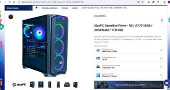 Herní AlzaPC GameBox Prime - R5 / 32GB RAM / 1TB SSD