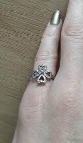 Nový dámský stříbrný prsten prstýnek 925 čtyřlístek 52 nový