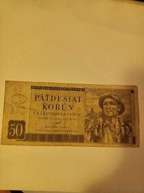 Bankovka 50 KORUN ČESKOSLOVENSKO 1950