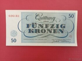 Terezínská poukázka 50 korun UNC