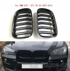 BMW X5 E70 a X6 E71 nové přední ledvinky M design černý lesk - 1