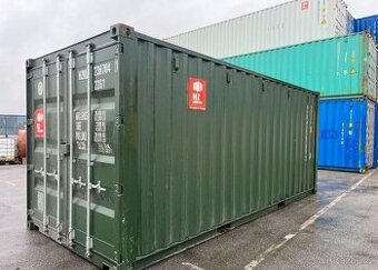 Lodní kontejner 20 HZKU 236 704-1 RAL 6007 -DOPRAVA ZDARMA