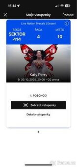 Katy Perry 2 lístky