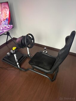 Thrustmaster TX, řadička TH8A, sedačka Next Level, stojan TV