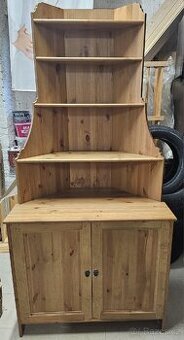 Rohová skříň Ikea Leksvik mořidlo antik