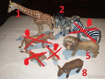 28. Divoká zvířata z Afriky zn. Schleich a Procon