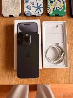 iPhone 15 Pro 128 GB – černý titan | TOP stav |záruka 06/20