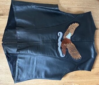 Kožená dámská vesta