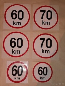 Cedule maximální rychlost 60/70km