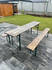 Pivní set - zahradní nábytek - stůl + lavice
