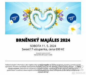 Vstupenka na Brněnský majáles 2024 - Sweet 17