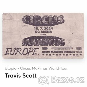 Travis Scott koncert VIP Early Entry vstupenka