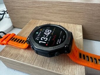 Amazfit T-Rex 3 černé (jako nové) (oranžový a černý řemínek)