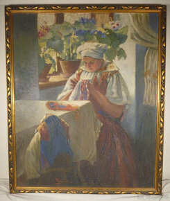 Obraz Vyšívačka - Vojtěch Pernica