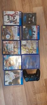 Ps 4 hry nové + ps 4 ovladac taky nový