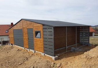 plechová garáž 9x6