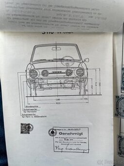 Papíry na Škoda 110 R coupe