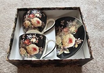 Dárková sada 2 šálků s podšálky