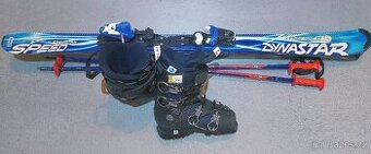Sada - lyže Dynastar 130cm, lyžáky Fischer 24/24,5, hůlky K2