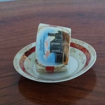 STAROŽITNÝ MALOVANÝ HRNEČEK - STUTTGART