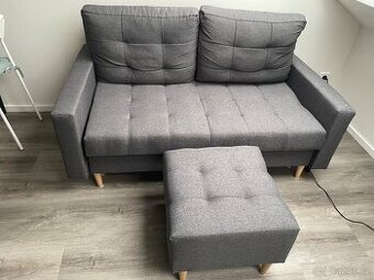 Rozkládací pohovka Oslo + taburet