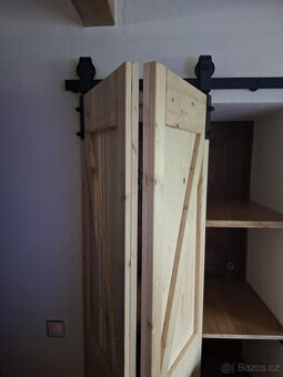 Sada kování 92 cm pro posuvné skládací 2ks dveře do 43 cm