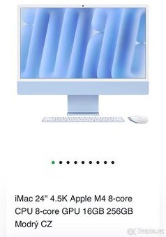 iMac 24" 4.5K Apple M4 8-core CPU 8-core GPU 16GB 256GB