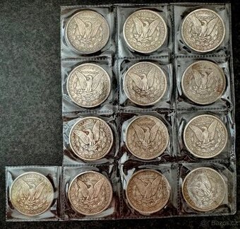 STŘÍBRNÉ MINCE USA DOLLAR 1878 - 1893 CC