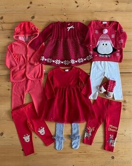 Vánoční set oblečení pro holčičku vel. 74