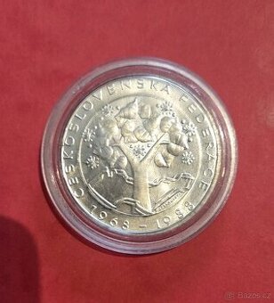 Stříbrná mince 500 Kčs Československá federace 1988